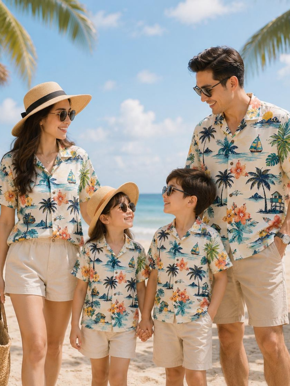 Parent Of Plant - قميص أطفال صيفي بتصميم هاواياني مزين